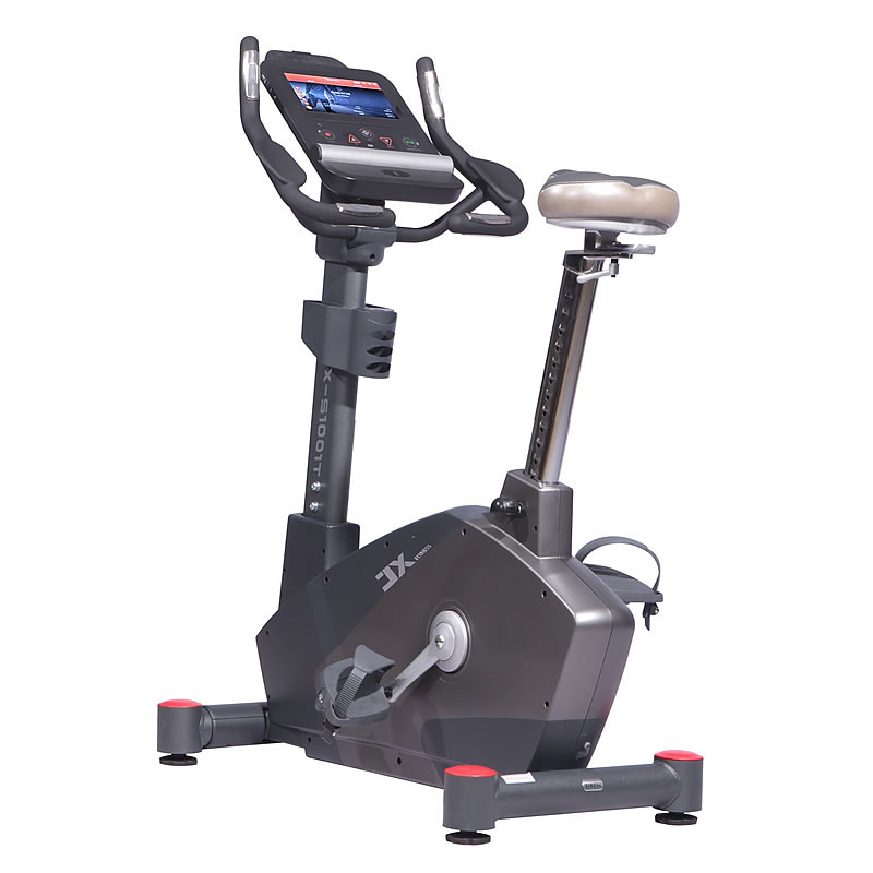 軍霞10.1寸觸摸屏商用立式健身車(插電式) JX-S1001T
