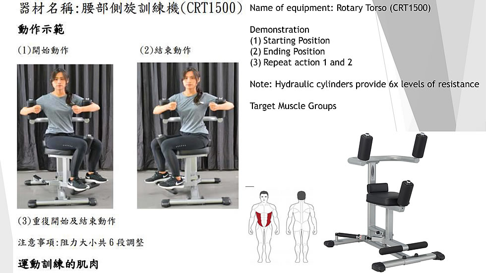 Steelflex CRT1500 油壓式轉(zhuǎn)體康復(fù)訓(xùn)練機(jī)