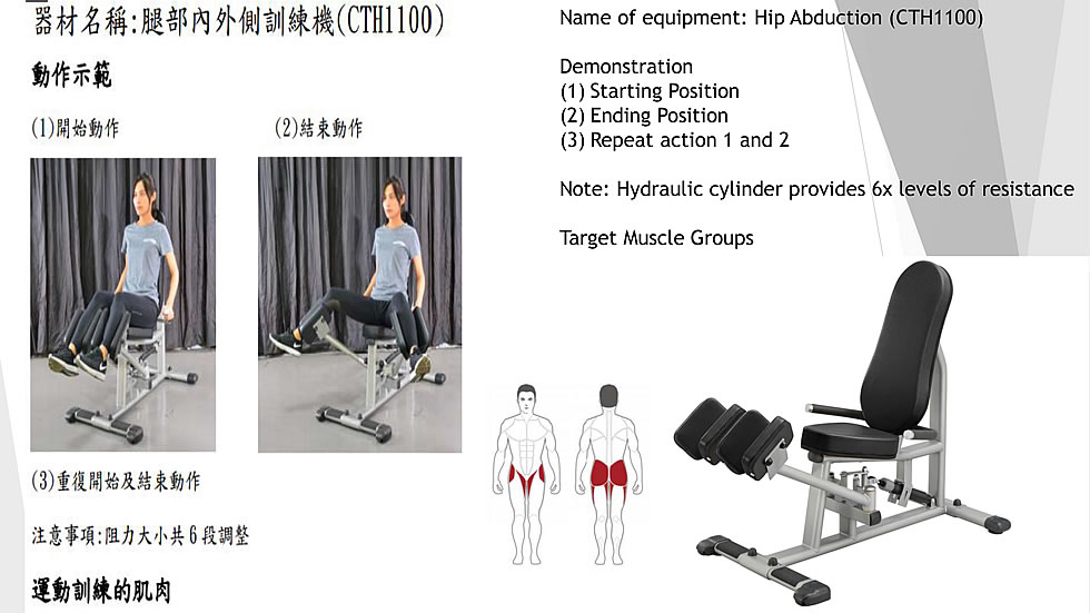 Steelflex CTH1100 油壓式內(nèi)/外彎康復(fù)訓(xùn)練機(jī)