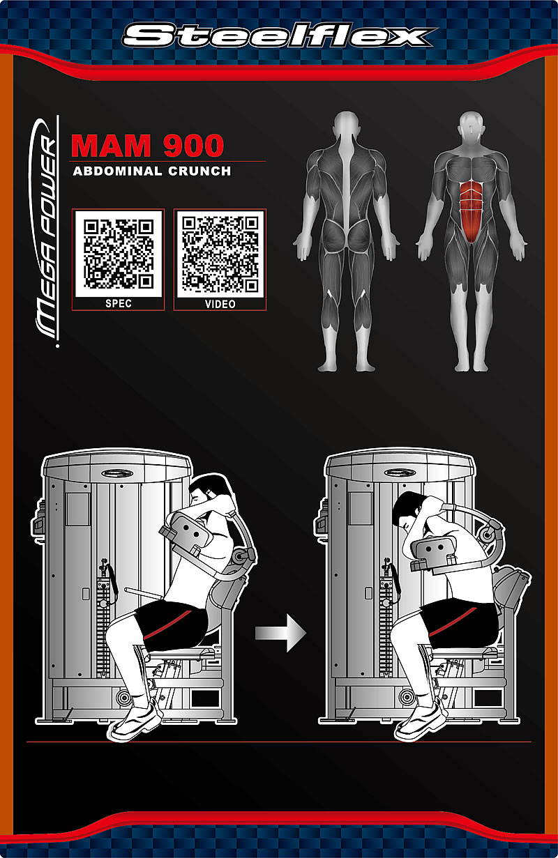 Steelflex MAM900 腹部前屈訓(xùn)練機(jī)
