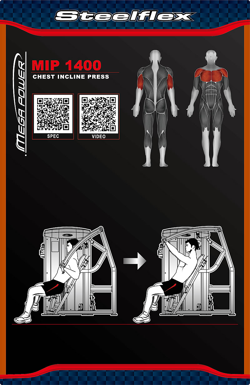 Steelflex MIP1400 上斜推胸訓(xùn)練機(jī)